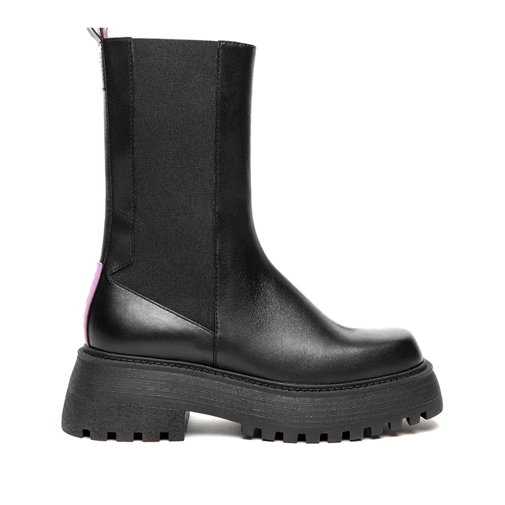 NEW 3JUIN Tokio 020 Kombat Lord Nlack Leather Boots. Made in Italy